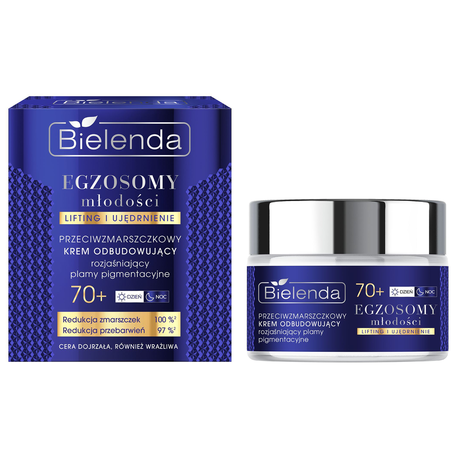 Nieznana Bielenda Egzosomy Młodości 70+, przeciwzmarszczkowy krem odbudowujący, rozjaśniający plamy pigmentacyjne, 50 ml — Inhaltsstoffe und Bewertung