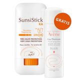 Avene SunStick KA, ochronny sztyft do twarzy i ciała, SPF 50+, 20 g + woda termalna do pielęgnacji twarzy i ciała, 50 ml gratis - miniaturka zdjęcia produktu
