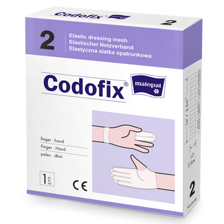 Matopat Codofix 2, elastyczna siatka opatrunkowa, niejałowa, 2 cm x 1 m, 1 sztuka - zdjęcie produktu