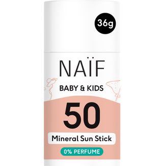 Naif Baby & Kids, mineralny sztyft przeciwsłoneczny dla dzieci i niemowląt, od urodzenia, SPF 50, 36 g - zdjęcie produktu