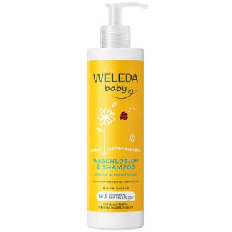 Weleda Calendula, szampon i płyn do mycia ciała dla niemowląt, z nagietkiem lekarskim, 400 ml - zdjęcie produktu