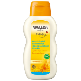 Weleda Calendula, krem do kąpieli dla niemowląt i dzieci, z nagietkiem lekarskim, 200 ml - zdjęcie produktu