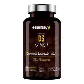 Essensey D3 K2 MK7, 90 kapsułek - zdjęcie produktu