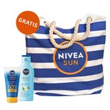 Zestaw Nivea Sun Invisible Finish, nawilżający balsam do opalania, SPF 50+, 150 ml + balsam po opalaniu przedłużający opaleniznę, 200 ml + torba plażowa gratis Zestaw Nivea Sun Invisible Finish, nawilżający balsam do opalania, SPF 50+, 150 ml + balsam po opalaniu przedłużający opaleniznę, 200 ml + torba plażowa gratis - miniaturka zdjęcia produktu