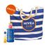 Zestaw Nivea Sun UV Face Q10 Anti-Age, przeciwzmarszkowy krem przeciwsłoneczny do twarzy, SPF 50, 50 ml +  nawilżający spray do opalania, SPF 20, 200 ml + torba plażowa gratis - miniaturka  zdjęcia produktu