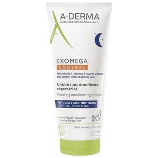 A-Derma Exomega Control, regenerujący krem emolient na noc, skóra sucha i skłonna do atopii, od 1 dnia życia, 200 ml USZKODZONE OPAKOWANIE - zdjęcie produktu