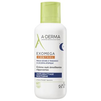 A-Derma Exomega Control, regenerujący krem emolient na noc, skóra sucha i skłonna do atopii, od 1 dnia życia, 400 ml - zdjęcie produktu