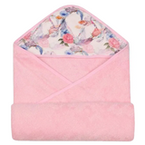 BabyMatex, okrycie kąpielowe frotte Bamboo Design, 100 cm x 100 cm, różowe - miniaturka zdjęcia produktu