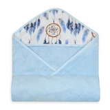 BabyMatex, okrycie kąpielowe frotte Bamboo Design, 100 cm x 100 cm, niebieskie - miniaturka zdjęcia produktu