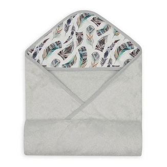 BabyMatex, okrycie kąpielowe frotte Bamboo Design, 100 cm x 100 cm, szare USZKODZONE OPAKOWANIE - zdjęcie produktu