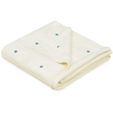 BabyMatex, kocyk bambusowy z ozdobnymi kuleczkami Accent, 80 cm x 100 cm, kremowy - miniaturka zdjęcia produktu