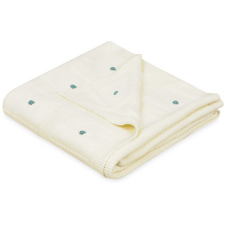 BabyMatex, kocyk bambusowy z ozdobnymi kuleczkami Accent, 80 cm x 100 cm, kremowy - zdjęcie produktu
