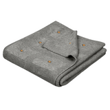 BabyMatex, kocyk bambusowy z ozdobnymi kuleczkami Accent, 80 cm x 100 cm, ciemnoszary - miniaturka zdjęcia produktu