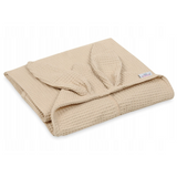 BabyMatex, okrycie kąpielowe bawełniane Wafel Prestige Bunny, 70 cm x 140 cm, beżowe - miniaturka zdjęcia produktu