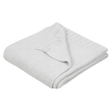 BabyMatex, kocyk bawełniany Tully, 80 cm x 100 cm, jasnoszary - miniaturka zdjęcia produktu