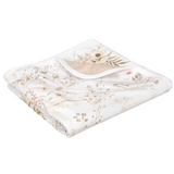 BabyMatex, kocyk bambusowy dwustronny Bamboo, 75 cm x 100 cm, biało-różowy w kwiaty - miniaturka zdjęcia produktu