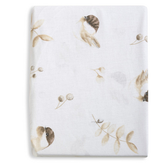 BabyMatex, prześcieradło bawełniane z gumką, 60 cm x 120 cm, wróbelki - zdjęcie produktu