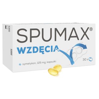 Spumax Wzdęcia 125 mg, 30 kapsułek KRÓTKA DATA Spumax Wzdęcia 125 mg, 30 kapsułek KRÓTKA DATA - zdjęcie produktu