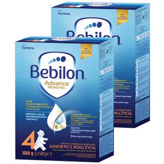 Zestaw Bebilon Advance Pronutra 4 Junior, odżywcza formuła na bazie mleka, po 2 roku, 2 x 1000 g - zdjęcie produktu