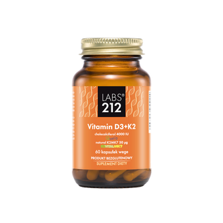 Labs212 Vitamin D3 + K2 MK7, 60 kapsułek - zdjęcie produktu