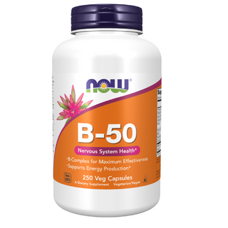 Now Foods B-50, kompleks witamin z grupy B, 250 kapsułek - zdjęcie produktu