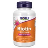 Now Foods Biotin, biotyna 5000 µg, 120 kapsułek wegetariańskich - miniaturka zdjęcia produktu