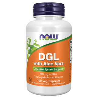 Now Foods DGL 400 mg z aloesem, 100 kapsułek USZKODZONE OPAKOWANIE Now Foods DGL 400 mg z aloesem, 100 kapsułek USZKODZONE OPAKOWANIE - zdjęcie produktu