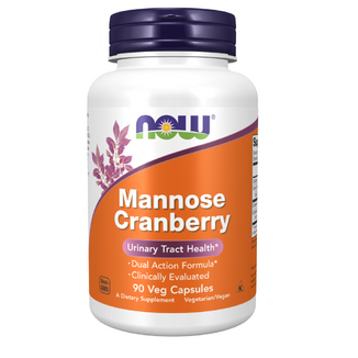 Now Foods Mannose Cranberry, D-mannoza i żurawina, 90 kapsulek - zdjęcie produktu