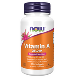 Now Foods Vitamin A 25000 j.m., witamina A, 250 kapsułek - miniaturka zdjęcia produktu