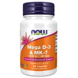 Now Foods Mega D-3 & Mk-7, witaminy D3 i K2, 60 kapsułek - miniaturka zdjęcia produktu