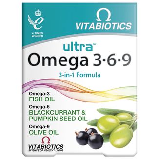 Vitabiotics Ultra Omega 3-6-9, 60 kapsułek - zdjęcie produktu
