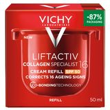 Vichy Liftactiv Collagen Specialist 16, krem do twarzy na dzień, SPF 50, zapas, 50 ml - miniaturka zdjęcia produktu
