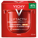 Vichy Liftactiv Collagen Specialist 16, krem do twarzy na dzień, SPF 50, zapas, 50 ml - miniaturka zdjęcia produktu