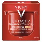 Vichy Liftactiv Collagen Specialist 16, krem do twarzy na dzień, SPF 50, zapas, 50 ml - miniaturka zdjęcia produktu