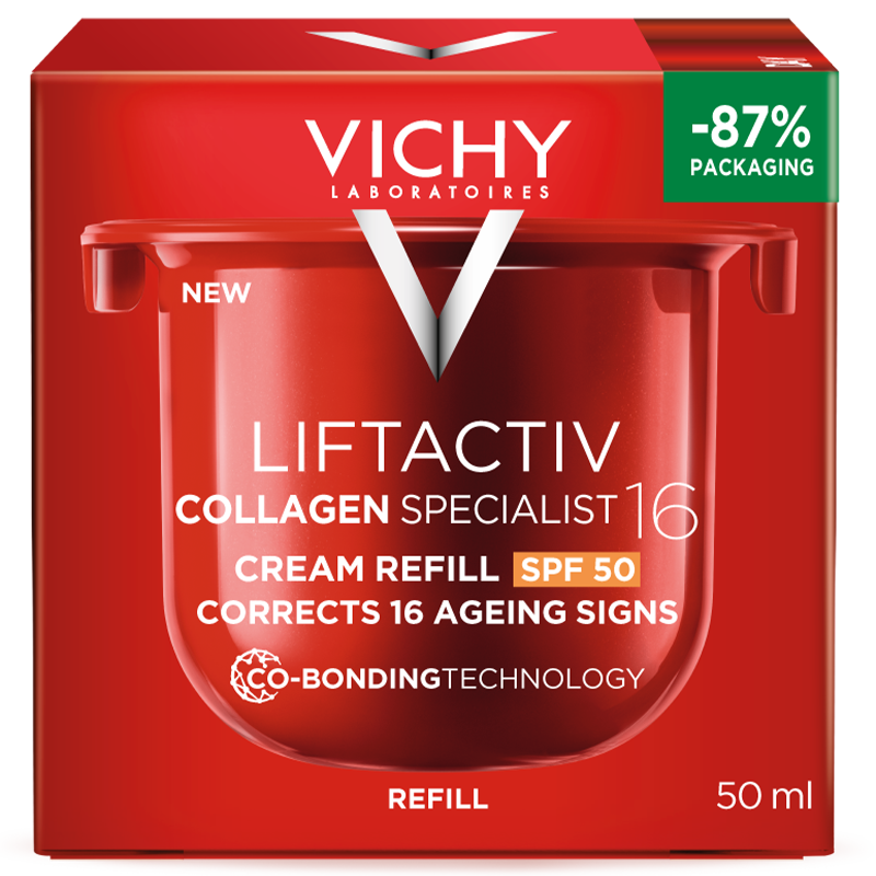 Vichy Vichy Liftactiv Collagen Specialist 16, krem do twarzy na dzień, SPF 50, zapas, 50 ml