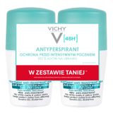 Vichy, antyperspirant roll-on 48h, przeciw śladom na ubraniach, 2 x 50 ml - miniaturka zdjęcia produktu