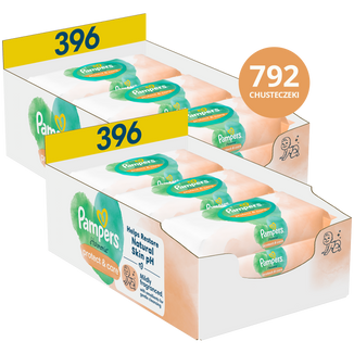 Zestaw Pampers Harmonie Protect & Care, chusteczki nawilżane, 18 x 44 sztuki - zdjęcie produktu