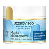 Uzdrovisco Hialuronowe Nasycenie, maska hialuronowa, cera sucha i normalna, 40 ml - miniaturka zdjęcia produktu