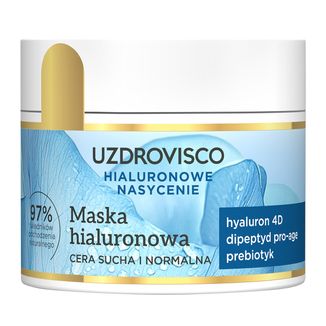 Uzdrovisco Hialuronowe Nasycenie, maska hialuronowa, cera sucha i normalna, 40 ml - zdjęcie produktu