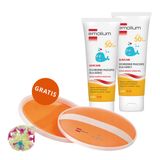 Zestaw Emolium Suncare, ochronne mleczko dla dzieci od 1 roku życia, SPF 50+, 2 x 125 ml + gra plażowa "złap piłkę" gratis - miniaturka zdjęcia produktu