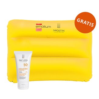 Iwostin Solecrin Sensitive, kojąca emulsja ochronna SPF 50, skóra wrażliwa, 100 ml + nadmuchiwana poduszka plażowa gratis - zdjęcie produktu