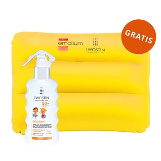Iwostin Solecrin, spray ochronny dla dzieci, SPF 50+, 175 ml + nadmuchiwana poduszka plażowa gratis - zdjęcie produktu