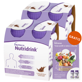 Zestaw Nutridrink, preparat odżywczy, smak czekoladowy, 8 x 125 ml + książeczka z przepisami gratis - zdjęcie produktu
