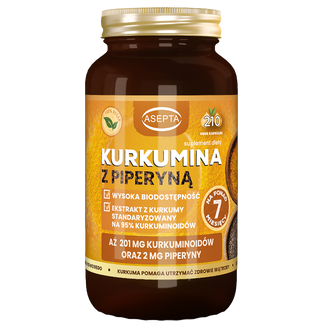 Kurkumina z Piperyną, 210 kapsułek - zdjęcie produktu