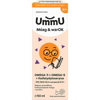 UmmU Mózg&WzrOK, dla dzieci od 6 lat, płyn, 150 ml - zdjęcie produktu