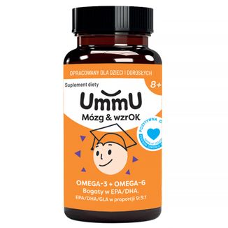 UmmU Mózg&WzrOK, dla dzieci od 8 lat, 120 kapsułek - zdjęcie produktu