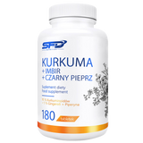 SFD Kurkuma + Imbir + Czarny Pieprz, 180 tabletek - miniaturka zdjęcia produktu