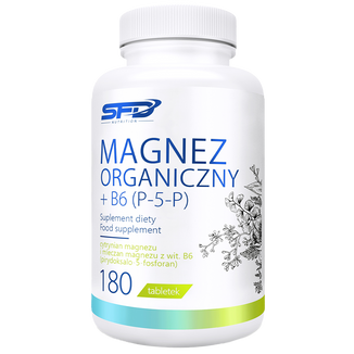 SFD Magnez Organiczny + B6 P-5-P, 180 tabletek - zdjęcie produktu
