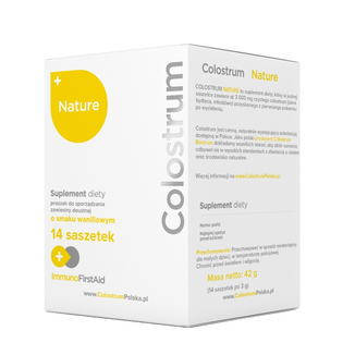 Colostrum Nature, proszek, smak waniliowy, 14 saszetek KRÓTKA DATA - zdjęcie produktu