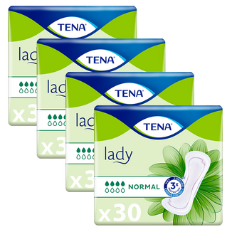 Zestaw Tena Lady, podpaski specjalistyczne, Normal, 4 x 30 sztuk - zdjęcie produktu